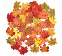 EHDWXVZM Confezione da 50 Foglie di Acero Artificiali, Foglie di Acero Artificiali per Decorazione, Foglie Artificiali per Feste, Foglie di Acero Decorative Autunnali, Halloween (Colori Casuali)