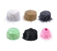 EHDWXVZM Confezione da 6 Pelliccia Sintetica, Tessuto Peluche Soffice, Pelliccia Finta Decorativa, Strisce Peluche in Tessuto per Vestiti, Calzini, Bambole, Alberi di Natale E Altro