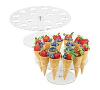EHDWXVZM Espositore Per Cono Gelato Da 1 Pezzo, Espositore Per Caramelle, Espositore Per Cono, Espositore Per Waffle Per Feste, Espositore Per Cono Gelato In Acrilico