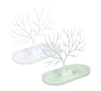 EHDWXVZM Espositore per Gioielli in 2 Pezzi con Vassoio, Espositore in Plastica A Forma di Cervo, Espositore per Gioielli, Supporto Verticale da Tavolo