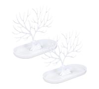 EHDWXVZM Espositore per Gioielli in 2 Pezzi con Vassoio Laterale, Espositore per Gioielli, Espositore per Orecchini A Forma di Cervo, Espositore da Tavolo