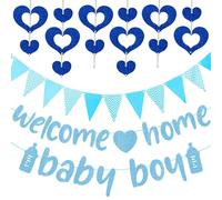 EHDWXVZM Fandiera A Trazione da 1 Lettera, 1 Bandiera A Traino Triangolare E 1 Ciondolo d'Amore, Forniture per Baby Shower, Decorazioni Creative.