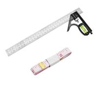 EHDWXVZM Squadra da Carpenteria, Morbida, Regolabile, Righello per Lavorazione Legno, 30.4 x 2.4 cm, 150 cm, Acciaio Inossidabile, PVC+Fibra di Vetro
