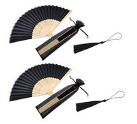 EHDWXVZM Ventagli Pieghevoli da 2 Pezzi, Nappe da 2 Pezzi, ventagli da Danza, Regali per ventagli di Nozze, ventagli da Spettacolo