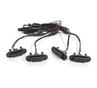 EHDXGGEK Luce di marcia diurna a LED da 5 pezzi compatibile con Ford Bronco Badlands, Wildtrak, Everglades e First Edition(4pc Smoked Amber)