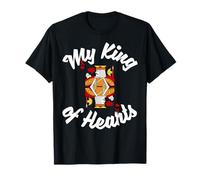 Ehemann Freund Valentinstag Herz-König Karten-Spiel Top Uomo Maglietta