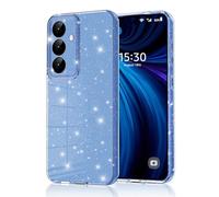 Eherui Custodia per Samsung Galaxy A56 5G con glitter, in silicone TPU anti-impronte, custodia protettiva sottile antiurto, antigraffio e anti-caduta per Samsung A56, Blu