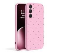 Eherui Custodia per Samsung Galaxy A56 5G, piccola custodia protettiva in silicone liquido, protezione antigraffio in microfibra, protezione completa dagli urti, rosa