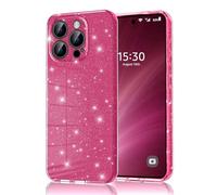 Eherui Handyhülle für iPhone 16 Pro Max Glitzer, Silikon TPU Anti-Fingerabdruck Hülle, Stoßfeste Schutz Case Dünn Kratzfest und Absturzsicherung Schutzhülle für iPhone 16 Pro Max Case, Rosa Lila
