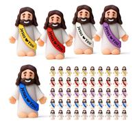 EHIOG 50 figure di Gesù bambino, statuette di Gesù, per nascondere e cercare regali religiosi classici, per uova di Pasqua della domenica, regalo per battesimo