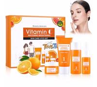 EHIOG Cofanetto Skincare Donna - Set Viso con Crema Idratante alla Vitamina C, Detergente e Siero Anti-Età, Schiarente per Macchie, Adatto a Tutti i Tipi di Pelle, Idea Regalo Perfetta