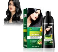 EHIOG Shampoo Tinta Nero 3 in 1 - Colorazione Istantanea 400 ml per Capelli, Copertura Totale dei Bianchi, Per Uomo e Donna, Formula Naturale a Media Durata