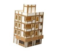 EHJRE 1/144 Miniatura Casa per la casa residenziale Display moderno per la casa di assemblaggio accessorio disimberato Modello di layout ferroviario, Style B