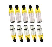 EHJRE 10 Pezzi Plug Della Linea di Microfono con Connettore Cavo XLR Tappo di Cavo Microfono in Lega Compatto Maschio E Femmina per I Podcast di Registrazio, giallo