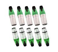 EHJRE 10 Pezzi Plug Della Linea di Microfono con Connettore Cavo XLR Tappo di Cavo Microfono in Lega Compatto Maschio E Femmina per I Podcast di Registrazio, Verde