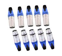 EHJRE 10 Pezzi Plug Della Linea di Microfono con Connettore Cavo XLR Tappo di Cavo Microfono in Lega Compatto Maschio E Femmina per I Podcast di Registrazio, blu