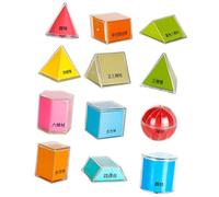 EHJRE 12x Geometriche Blocchi Giocattoli di Apprendimento per Bambini Forniture Scolastiche