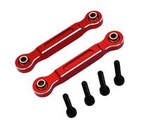 EHJRE 2 Pezzi di Fissaggio del Telaio Dell'auto RC, Bielle RC, Biella dello Sterzo Anteriore, Biella Fissa, Bielle dello Sterzo Anteriore per, Rosso Argento