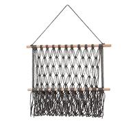 EHJRE Boho Macrame Organizer Da Parete Lettere Libro Arredamento Fattoria Nappa Organizzatore Da Appendere a Parete per La Camera Dei Bambini Decorazione De, Grigio, 50 cm x 40 cm