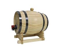 EHJRE Botte di Vino in Legno da 1L/1,5L/3L, Grande capacità, Botte di Invecchiamento in Rovere, Botte di Whisky, Botte di Vino per Birra, Vino, Casa, 3L