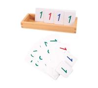 EHJRE Carte numeriche in legno, Carte numeriche, Carte numeriche matematiche per bambini dai 3 ai 7 anni