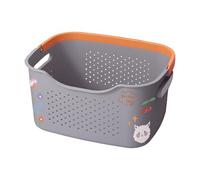 EHJRE Cesto per La Biancheria, Contenitore Portaoggetti, Facile Da Trasportare, Lenzuola, Organizer Decorativo per Coperte, Cesto per La Biancheria per Dorm, M and Grey