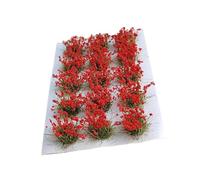 EHJRE Fai Da Te, Gruppi di Fiori in Miniatura, Gruppi di Vegetazione, Ciuffi D'erba per Modelli di Treni, Costruzioni Ferroviarie, Scenari in Miniatura, Rosso