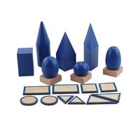 EHJRE Forme 3D, Corpi Geometrici con Basi, Blocchi Geo per Bambini E Bambine