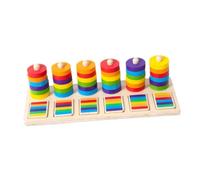 EHJRE Gioco di Puzzle Della Torre di in Legno, Regalo Educativo per Attività Fai Da Te in Età Prescolare