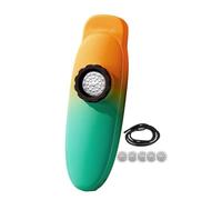 EHJRE Il Tono Regolabile Del Flauto Kazoo Comprende 5 Membrane con Accompagnamento Musicale per Cordini per I Bambini Amanti Principianti, Verde Arancio