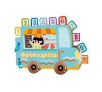 EHJRE Libro di Attività per Bambini Toys Toys Early Learning Puzzle Game Cartoon Educational Toys Sticker Book per Toddlers Boys Girls, Numero, 19.6x14cm