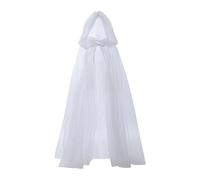 EHJRE Mantello di Halloween, Mantello da Strega Medievale, per Club, Festival, Foto di Scena, Bianco 120cm
