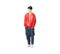 EHJRE Modello di Figura in Scala 1:64 per La Decorazione della Casa, Figura Umana per La Sala da tè, Boy in Red