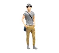 EHJRE Modello di Figura in Scala 1:64 per La Decorazione della Casa, Figura Umana per La Sala da tè, Man in Gray