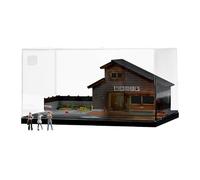 EHJRE Modello di Stazione Ferroviaria in Scala 1:64, Architettura, Scena, Fotografia, Oggetto di Scena, Accessorio per Paesaggio, Regalo Creativo per Tavolo, Stazione con Figura