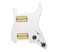 EHJRE Pickup per Battipenna per Chitarre Elettriche, HH, Robusto, Pratico E Professionale, Pezzo di Ricambio per Chitarra per Accessorio ST, Bianco Giallo