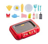 EHJRE Playset da cucina per bambini Playset da cucina che cambia colore Playset da cucina per bambini Friggitrice Cucina giocattolo, Rosso