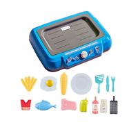 EHJRE Playset da cucina per bambini Playset da cucina che cambia colore Playset da cucina per bambini Friggitrice Cucina giocattolo, Blu