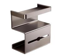 EHJRE Porta Carta Igienica a 3 Livelli, Portaoggetti Da Parete, Porta Fazzoletti Moderno, Distributore di Carta Igienica per Cucina, Bagno, Camera Da Letto, Grigio