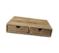 EHJRE Portacapsule caffè Cassetto Doppio in Legno Mobiletto da Bancone E Dispenser per Cialde Adatto per Amanti del caffè E del tè, Marrone Scuro