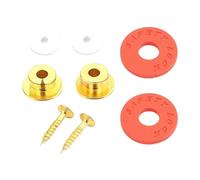 EHJRE Pulsanti con cinturino per chitarra Fissaggio un sicuro di bloccaggio a cinghia per bassi elettrici Performance per chitarra Anti Slip, Oro Rosso