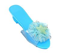EHJRE Scarpe da Principessa Slip-on per Feste a Tema Danza per Bambini, Giochi di Ruolo, Azzurro