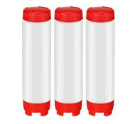 EHJRE Set di 3 Bottiglie Da Cucina per Salse E Condimenti con, Rosso