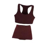 EHJRE Set di E Gilet Sportivi in Scala 1/12, Mini Abiti, Elegante Costume Leggero E Morbido per Il Corpo della Figura, Abbigliamento per Modelli di, Rosso Scuro