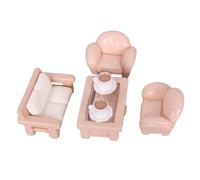 EHJRE Set di Mobili per Case delle Bambole, Giocattolo in Miniatura per Divano E Tavolo da tè, Oggetti di Scena per Scene di Vita, Giocattoli per Giochi di, 6pz