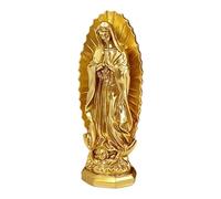 EHJRE Statua Della di Guadalupe in Preghiera, Statuetta in Resina Benedetta, Piccola Opera D'arte Religiosa Decorativa, Decorazione Da Tavolo, D'oro, 8x19,5 cm