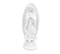 EHJRE Statua Della di Guadalupe in Preghiera, Statuetta in Resina Benedetta, Piccola Opera D'arte Religiosa Decorativa, Decorazione Da Tavolo, Bianco, 7,3x18,8 cm