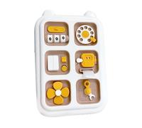 EHJRE Toy Educativo di Bordo Impegnato Giocattoli Multimeali Giocattoli Cognizione Gioco Puzzle Giocattolo Sensoriale per Bambini di Oltre 18 Mesi, Giallo, Taglia unica bambino