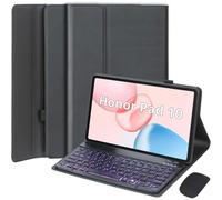 EHLCYS Custodia con Tastiera per Honor Pad 10 12,1 Pollici 2025, Layout Italiano Tastiera Bluetooth Magnetica Staccabile Retroilluminata 7 Colori, Custodia Libro Ultrasottile con Mouse