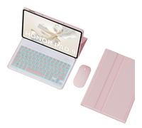 EHLCYS Custodia con Tastiera per Huawei Honor Pad 9 12,1 Pollici Tablet, Tastiera Bluetooth Retroilluminata A 7 Colori, Magnetica E Staccabile, Custodia con Supporto Ultrasottile E Mouse,Rosa